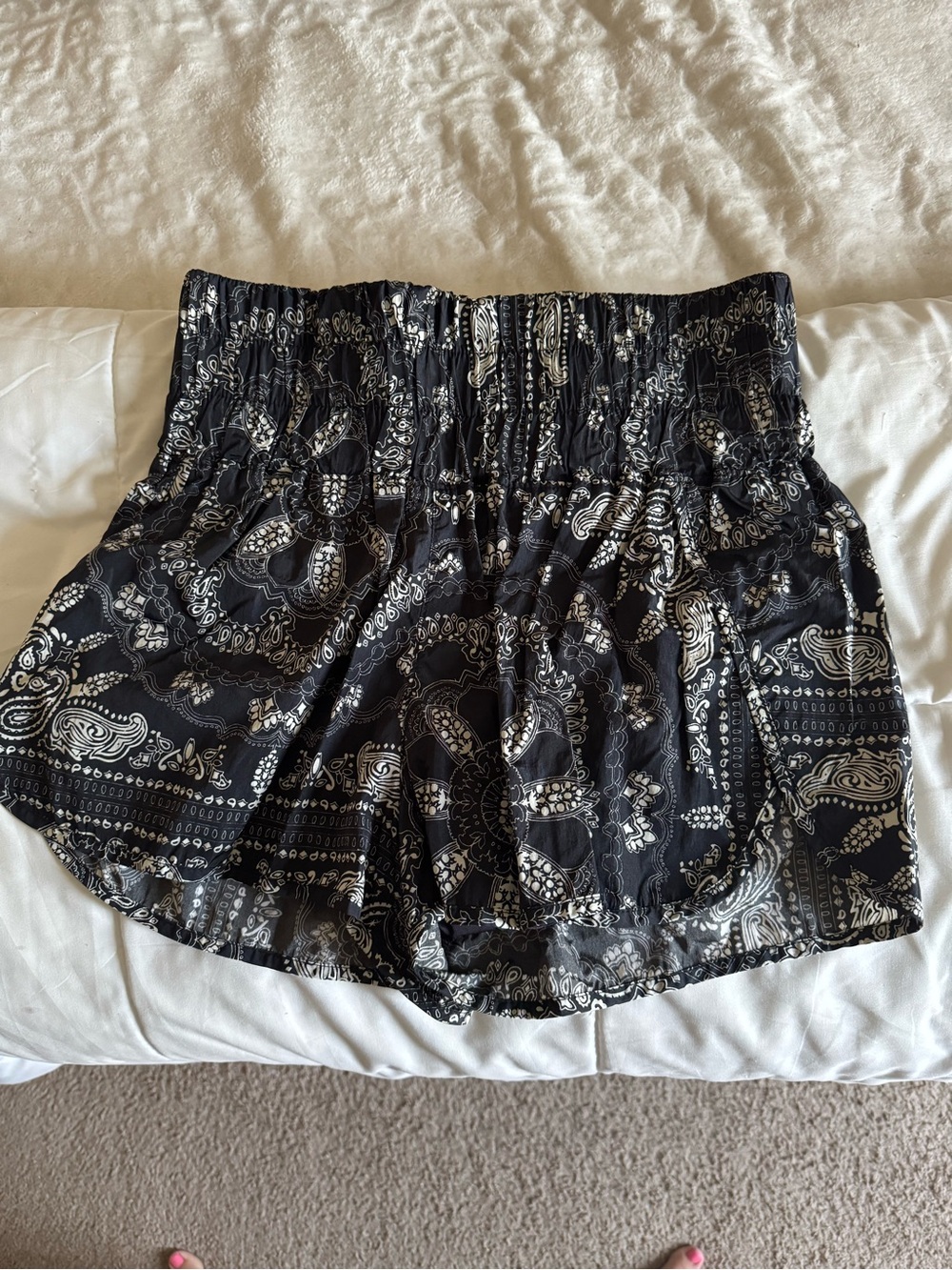 FP Movement The Way Home Black Paisley Shorts